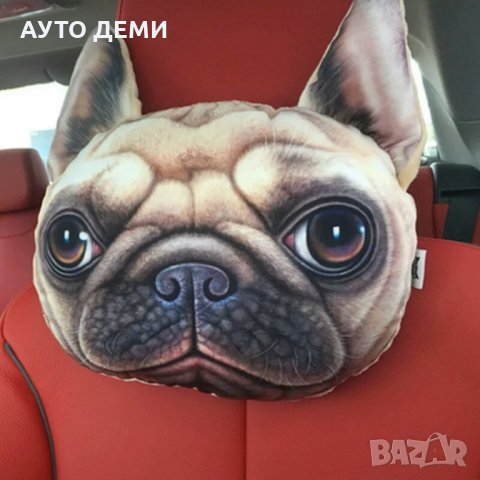 ПРОМО Мека възглавница с 3Д лице на коте и куче за кола автомобил дом офис хотел, снимка 6 - Аксесоари и консумативи - 33393945
