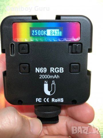 RGB видео светлини, LED светлина за камера 360° Пълноцветно преносимо фотографско осветление, снимка 10 - Светкавици, студийно осветление - 38485936