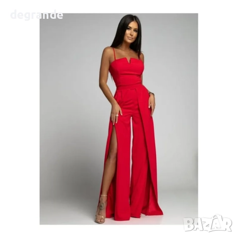 Стилен гащеризон с презрамки тип бюстие, снимка 3 - Гащеризони - 51431882