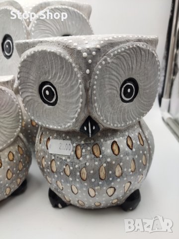 Големи дървени бухали дърворезба Индонезия , снимка 3 - Декорация за дома - 39302598