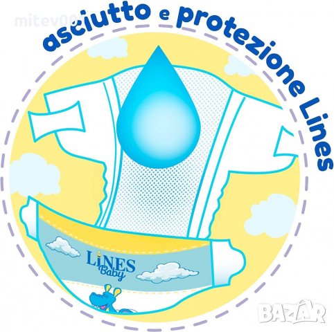 Памперси Lines Baby Extra Large, размер XL (15+ Kg) 4 броя в пакет, снимка 6 - Пелени, памперси - 38870069