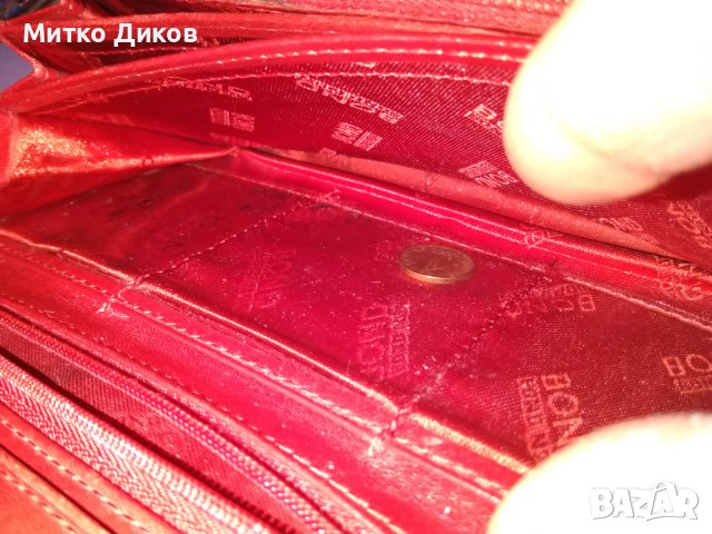 Марково портмоне Бонд 185х100мм естествена кожа винено, снимка 9 - Портфейли, портмонета - 40487387