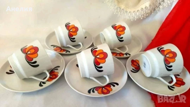 ГДР 5 сета за кафе , снимка 4 - Чаши - 51100442