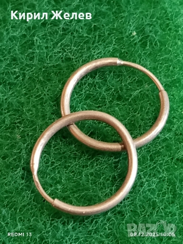 Сребърни обеци тип халка много красиви перфектно състояние 24665, снимка 3 - Обеци - 52686199