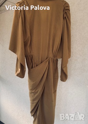 Бутикова рокля цвят горчица, снимка 9 - Рокли - 43636343