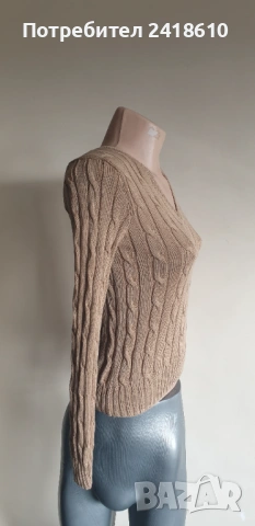 POLO Ralph Lauren Cable Pima Cotton  V - Neck Size XS НОВО! ОРИГИНАЛ! Дамски Пуловер!, снимка 6 - Блузи с дълъг ръкав и пуловери - 53024227