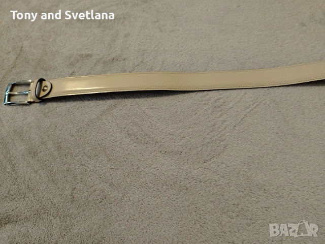 Мъжки колан- кожен TEODOR, цвят - светлобежов, снимка 4 - Колани - 53498256