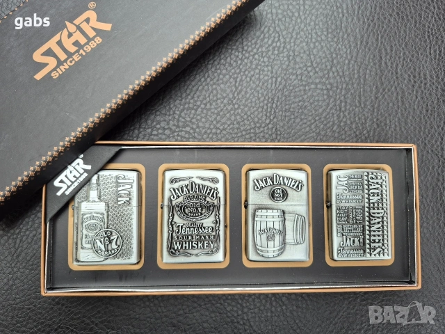 Комплект бензинови запалки Jack Daniel's, два цвята, снимка 3 - Запалки - 53176865