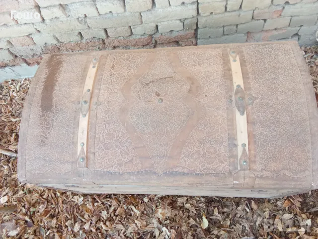 Стар дървен сандък., снимка 2 - Колекции - 48002047