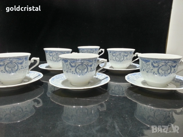 Стар български порцелан Изида чаши за чай 