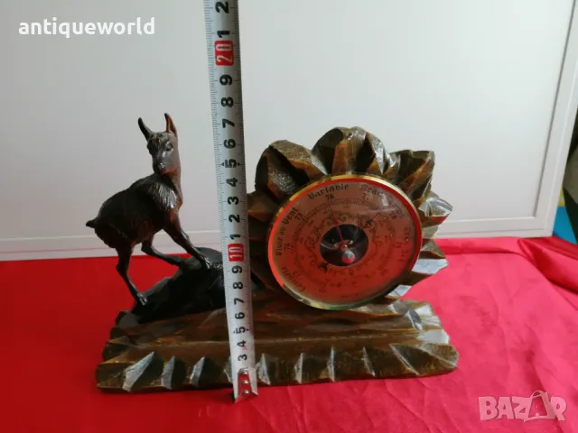 Рядък Стар Немски ШВАРЦВАЛД  Барометър, снимка 2 - Антикварни и старинни предмети - 38010791