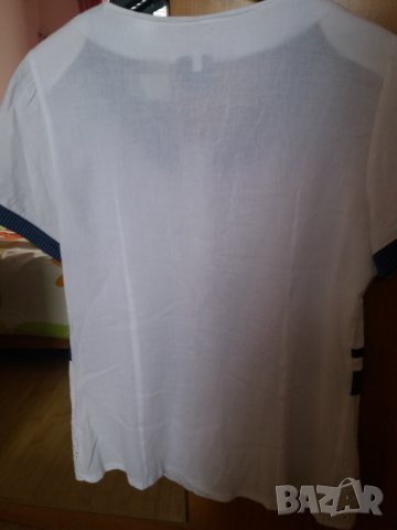 Лятна памучна блуза риза с къс ръкав INFINITE, снимка 6 - Блузи с дълъг ръкав и пуловери - 36853036