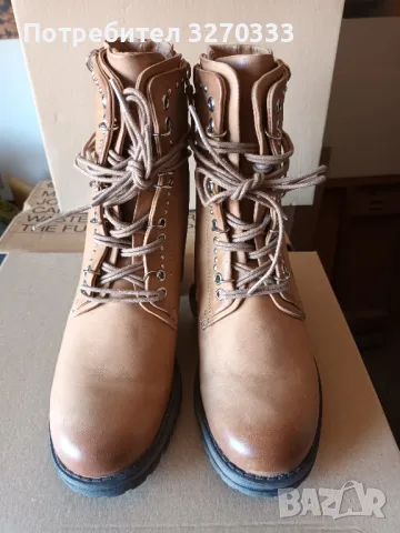 Дамски боти от естествена кожа , снимка 2 - Дамски боти - 49097600