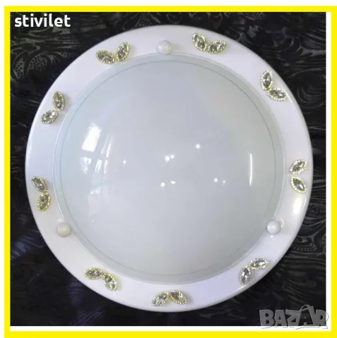 ПЛАФОН  ОВАЛ БЯЛО - НОВО- 3D ЕФЕКТ., снимка 5 - Лампи за таван - 47360325