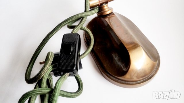 Стара настолна лампа-месинг., снимка 6 - Антикварни и старинни предмети - 37563263