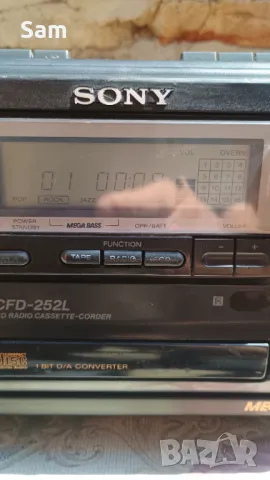 Касетофон  soni CFD-252L, снимка 5 - Радиокасетофони, транзистори - 49974761