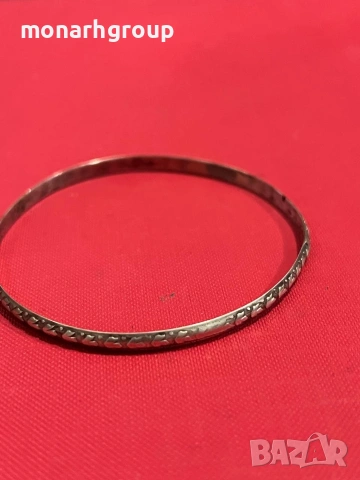 Сребърна гривна, снимка 2 - Гривни - 53507345