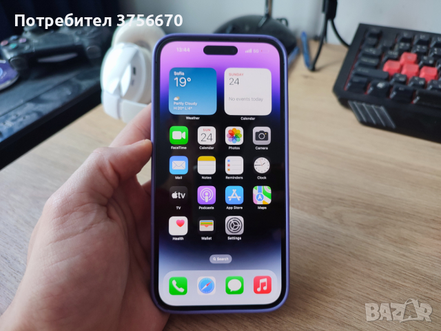 Iphone 14 PRO MAX Deep Purple ПЕРФЕКТЕН, снимка 1