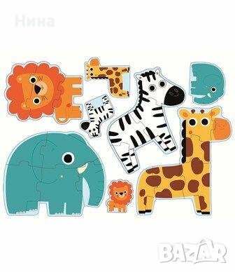 Комплект висококачествени пъзели Djeco, африкански животни, снимка 4 - Игри и пъзели - 43930462