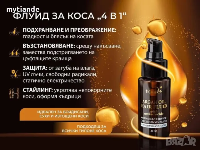 Флуид за коса с арганово масло, снимка 3 - Продукти за коса - 49926943