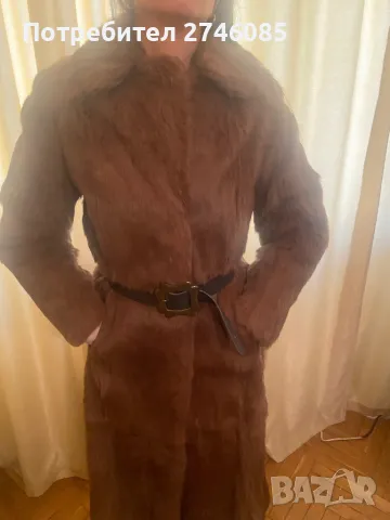 Палто заек естествен косъм, снимка 4 - Палта, манта - 49053003
