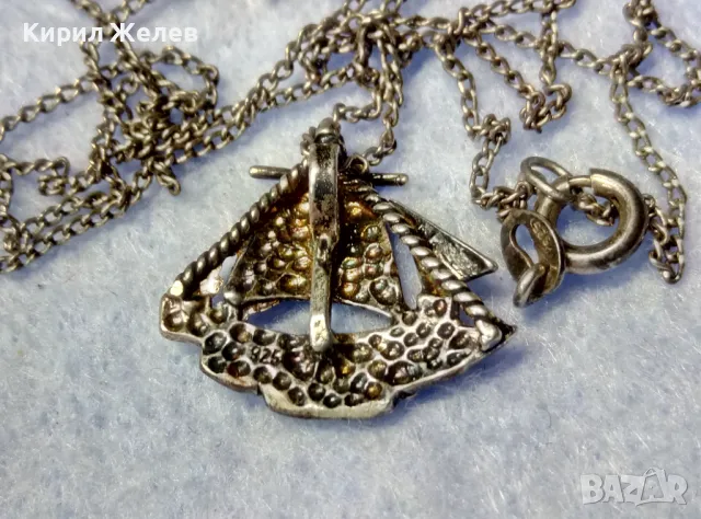 ФИГУРАЛЕН СРЕБЪРЕН ПЕНДАНТ 2006 / Година КОРАБЧЕ с ФИНА СРЕБЪРНА ВЕРИЖКА - СРЕБРО 925 Проба 49955, снимка 2 - Колиета, медальони, синджири - 50191554
