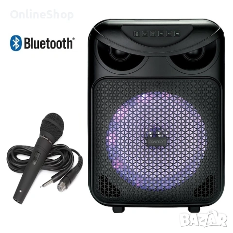 Преносима 8" караоке тонколона с Bluetooth, снимка 4 - Тонколони - 53036851
