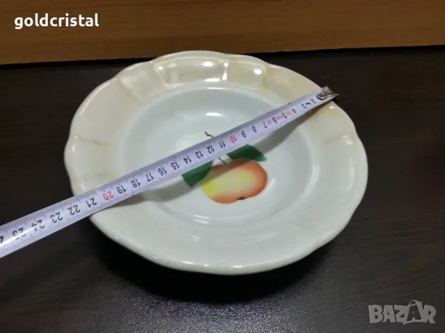 Стар български порцелан чиния , снимка 3 - Антикварни и старинни предмети - 48645499