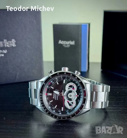 Мъжки часовник Accurist MB898 – Хронограф, Стоманен, Черен циферблат, снимка 5 - Мъжки - 51531240