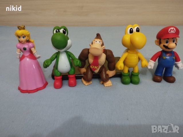 Супер Марио Super Mario пластмасова фигурка фигурки играчки за игра и украса торта, снимка 2 - Фигурки - 39503338