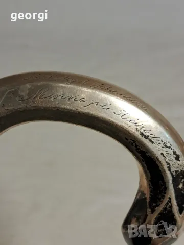 бастун със сребърна дръжка, снимка 5 - Антикварни и старинни предмети - 48362031