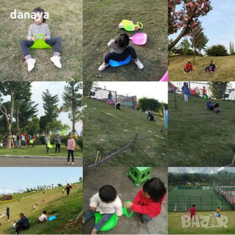 1248 Детска шейна тобоган пластмасова седалка за спускане пързаляне, снимка 6 - Зимни спортове - 26969034