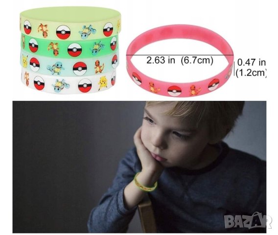 Комплект фигурки на покемони, стикери и гривни, снимка 4 - Образователни игри - 43424979