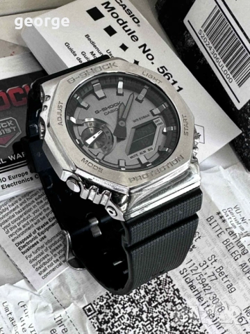 Часовник CASIO G-SHOCK GM-2100-1A, снимка 2 - Мъжки - 52884121