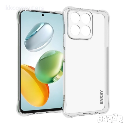 Honor 200 Smart 5G Удароустойчив ENKAY Силиконов Калъф и Протектор