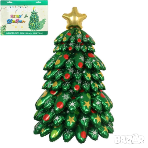 Коледни балони 9 части - 3D Коледна елха с цветни ярки акценти, снимка 4 - Декорация за дома - 52485637