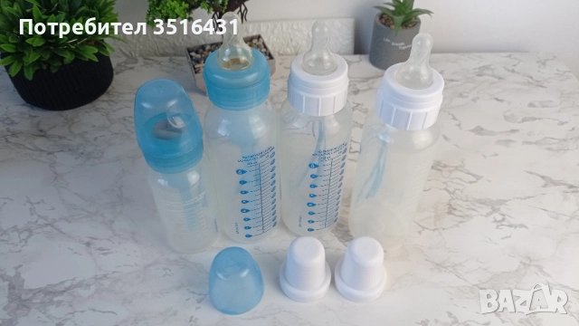 Комплект 4 бр бебешки пл. шишета Dr. Brown's (3 x 250 ml + 1 x 120 ml), снимка 2 - Прибори, съдове, шишета и биберони - 51569456