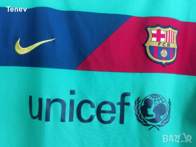 FC Barcelona Nike оригинална футболна тениска фланелка Барселона 2010/2011 Away, снимка 3 - Тениски - 40014830