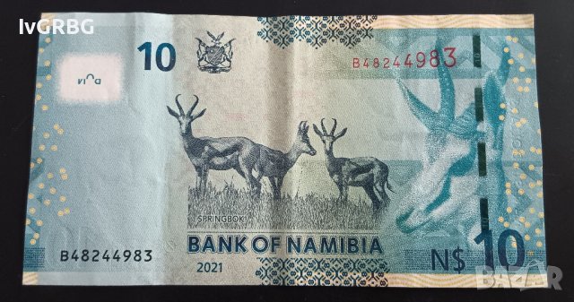 10 долара Намибия 2021 Банкнота от Африка , снимка 3 - Нумизматика и бонистика - 43696322