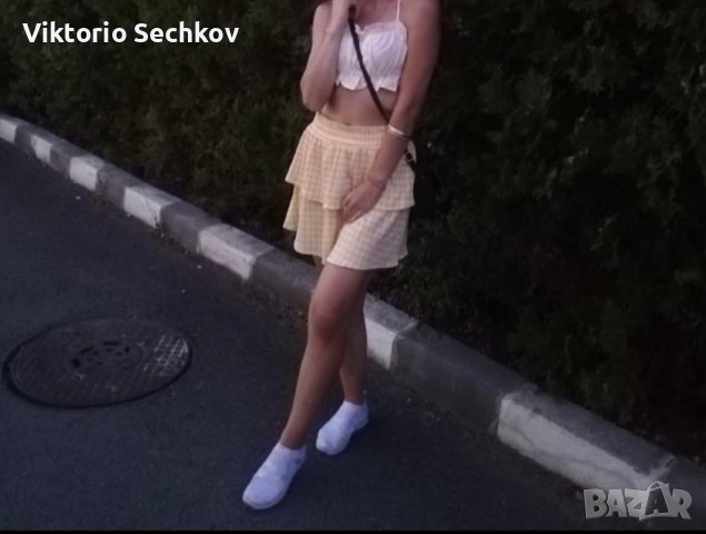 Жълта поличка на карета H&M