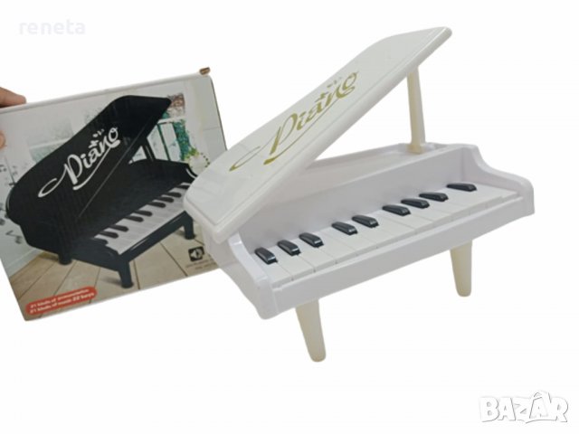 Играчка Пиано, Пластмасова, 35 см, Бял, снимка 2 - Музикални играчки - 37724333