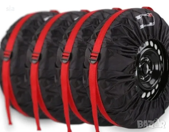 Калъф за резервна гума, 13"-19" цола, Универсални калъфи за гуми, 4 броя