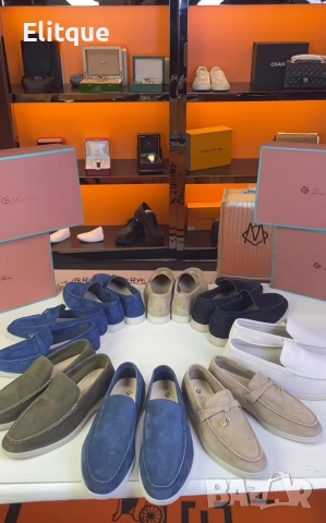 мъжки мокасини от естествен велур loro piana 