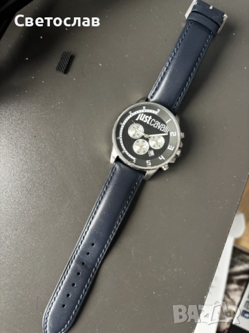 Марков часовник Roberto Cavalli модел:Just Cavalli – запазен, с кожена каишка, снимка 2 - Мъжки - 52710216