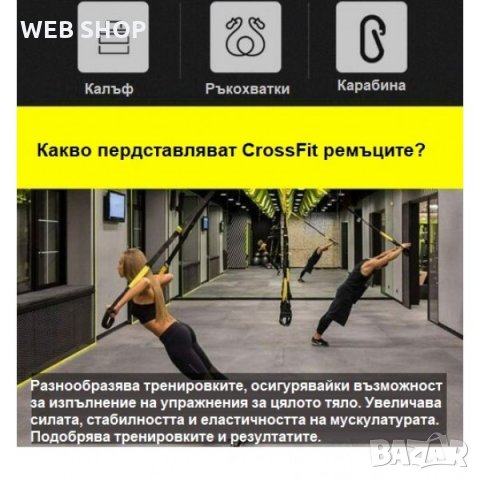  Ремъци с ръкохватки за CrossFit тренировки, снимка 4 - Други спортове - 32735587