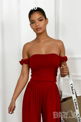 Дамски комплект от топ и панталон от вискоза Sicilia, 3цвята , снимка 3 - Комплекти - 51057048