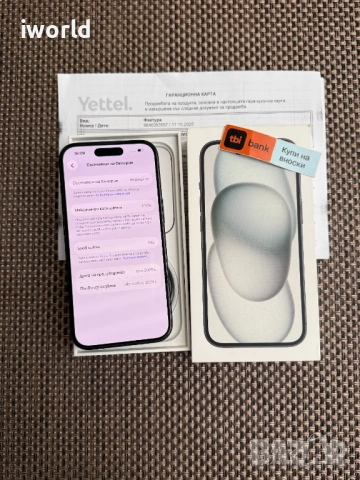 100% Батерия❗️36М ГАР! 📛 iPhone 15❗️ Лизинг от 19€/мес ❗️Black черен 128гб , снимка 2 - Apple iPhone - 53231170