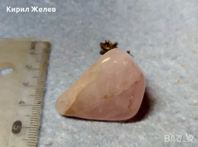 БРОНЗОВИ РИБКИ – ФИГУРКА ЗОДИЯ РИБИ РЪЧНА АРТ ИЗРАБОТКА с ПОСТАМЕНТ от МЛЕЧЕН РОЗОВ КВАРЦ 47177, снимка 4 - Колекции - 47607725