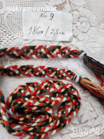 Колани, връви, ширити, за народна носия, плетиво, за етно торба, косичник, декорация, снимка 7 - Други - 43640232