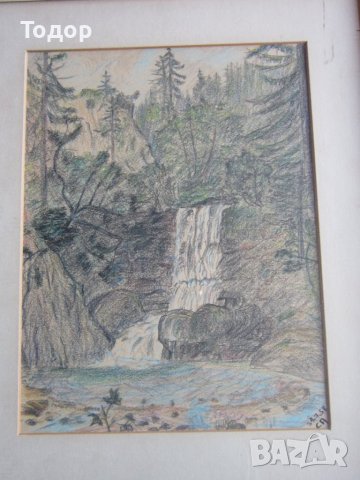 Картина графика подписана 1958, снимка 3 - Картини - 37334185